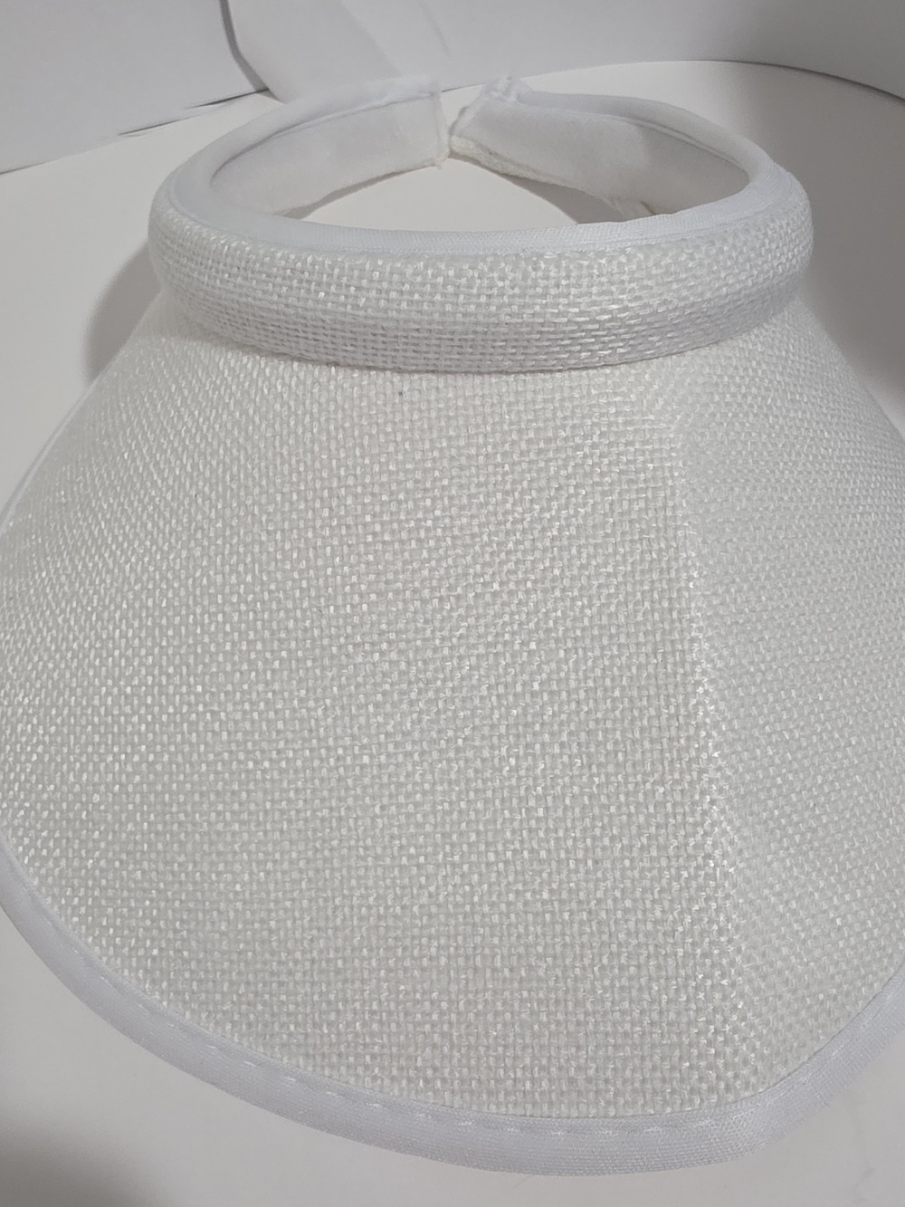 Women's White Straw Visor Hat with Padded Headband